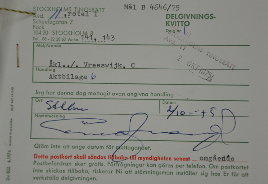 Delgivningskvitto
